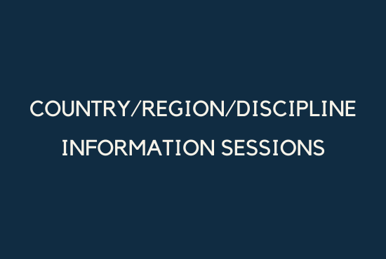 country region discipline information sessions