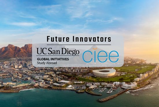 Future Innovators Global Internship Program with CIEE logo and UCSD Study Abroad logo